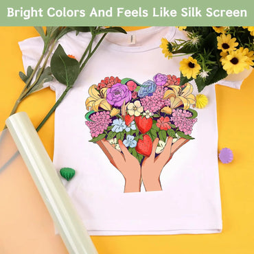 HTVRONT 12"X20ft Matte Sublimation HTV Vinyl for Light-Colored Shirts Clear Heat Transfer Vinyl for Sublimation Cotton Fabric