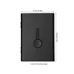 Business Card Holder Hand Push Card Case Bank Card Membership Cards Package Metal Ultra Thin Business Card Box Organizer