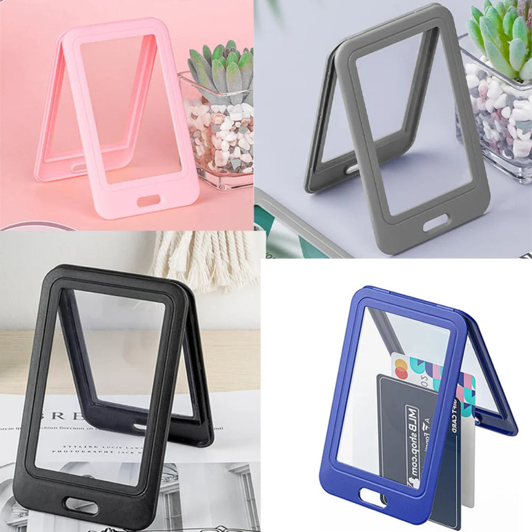 New Transparent Work Card Badge Holder Office Staff Employees ID Card Clear Pass Name Work Card Cover Case Sleeve with Lanyard