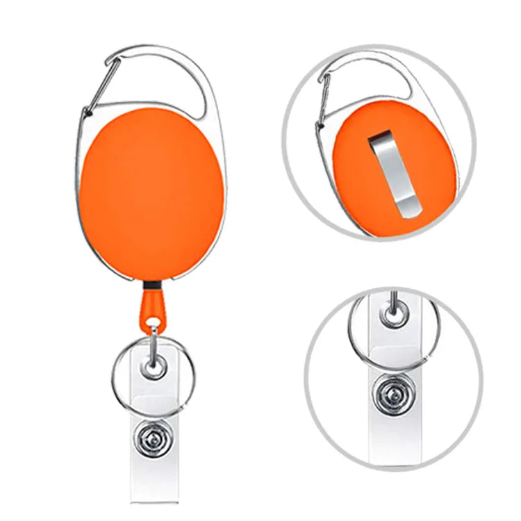 New Retractable Nurse Badge Reel Clip Badge Holder Students Doctor ID Card Holder Keychain Office Accessories