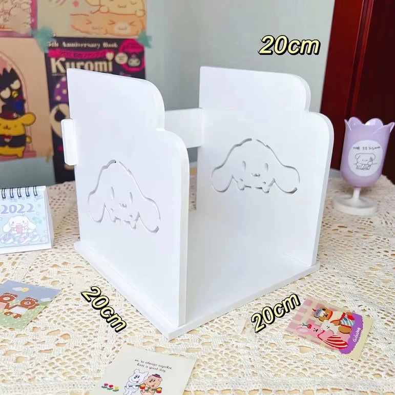 Sanrio Hello Kitty Desktop Storage Rack Kuromi Cinnamoroll Multifunctional Bookshelf Double-layer Sundry Organizer Storage Shelf