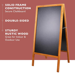 A Board Chalkboard Magnetic Chalkboard Easel Double Sided Wooden Sign Board