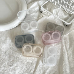 Contact lens storage box set plastic tweezers silicon suction rod set storage set