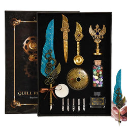 Feather Quill Pen Calligraphy Feather Pen Stationery Set Complete Calligraphy Feather Pen Set Accessories For Christmas