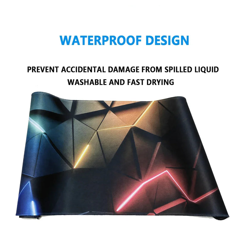 Mouse Pad Desk Pad Extended Mouse Mat 31.5x11.8in Large Computer Keyboard Desk Mat Desk Pad with Non-Slip Base and Stitched Edge