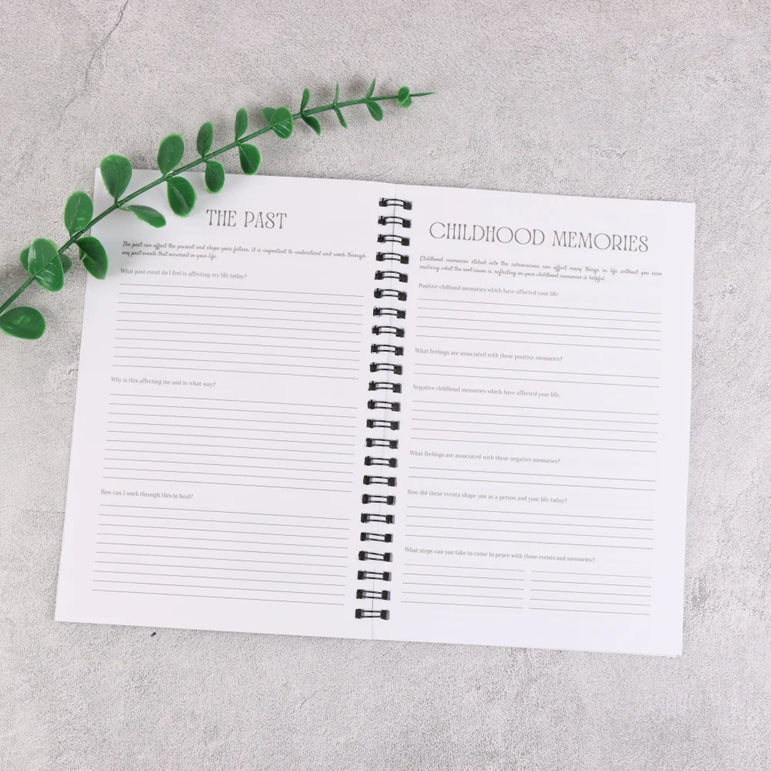 Self-help personal growth notebook: a daily writing guide to integrating and transcending the shadow, spiral bound soft cover