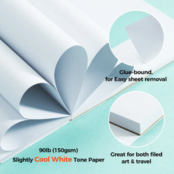 Ohuhu Double Sided Marker Pads Art Sketchbook Bleedproof Glue-Bound Sketching Book for Alcohol Markers Drawing Notebook School