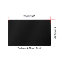 10/20/50Pcs 0.21mm Metal Business Cards Blank Name Card Laser Engraving Aluminum for DIY Gift Cards, Black Matte