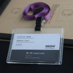 ID Card Holder Keychain Desk Accessories Photocard Holder Business Card Holder Stationery Organizer Clip Holder Office Supplies