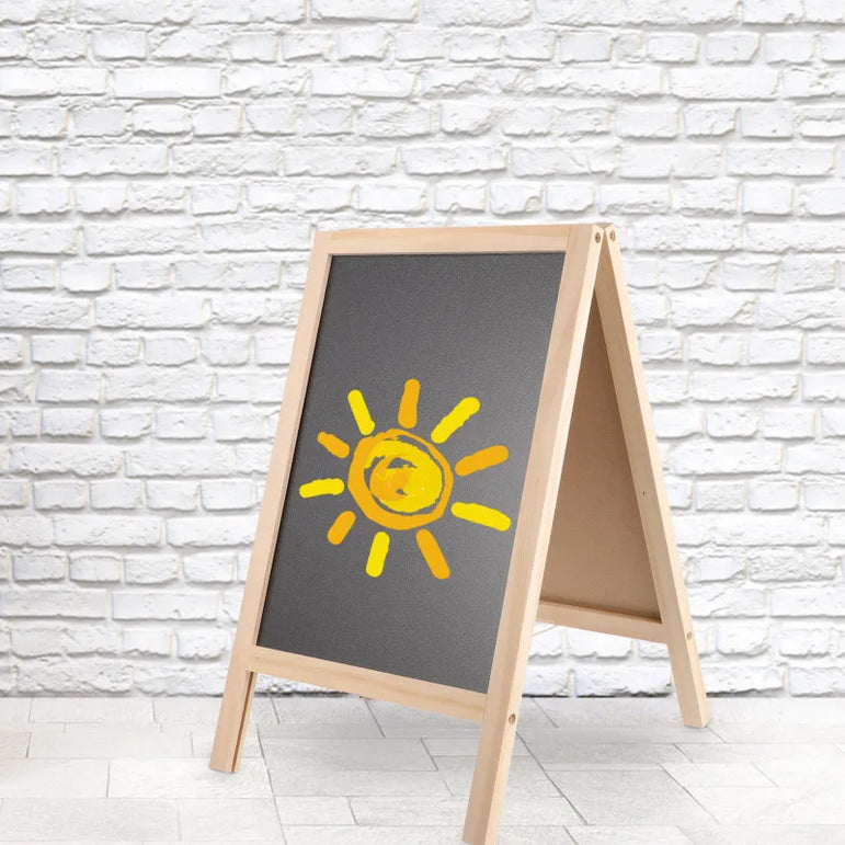 Set Double Sided Whiteboard Chalkboard Kids Sign Signs Easel Writing Stand Board Erasable Standing Wedding Table Message Student