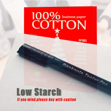90gsm US 100% cotton paper Letter Size 216*279mm White color with Watermark Low-Starch Waterproof 100 sheets MCYT003