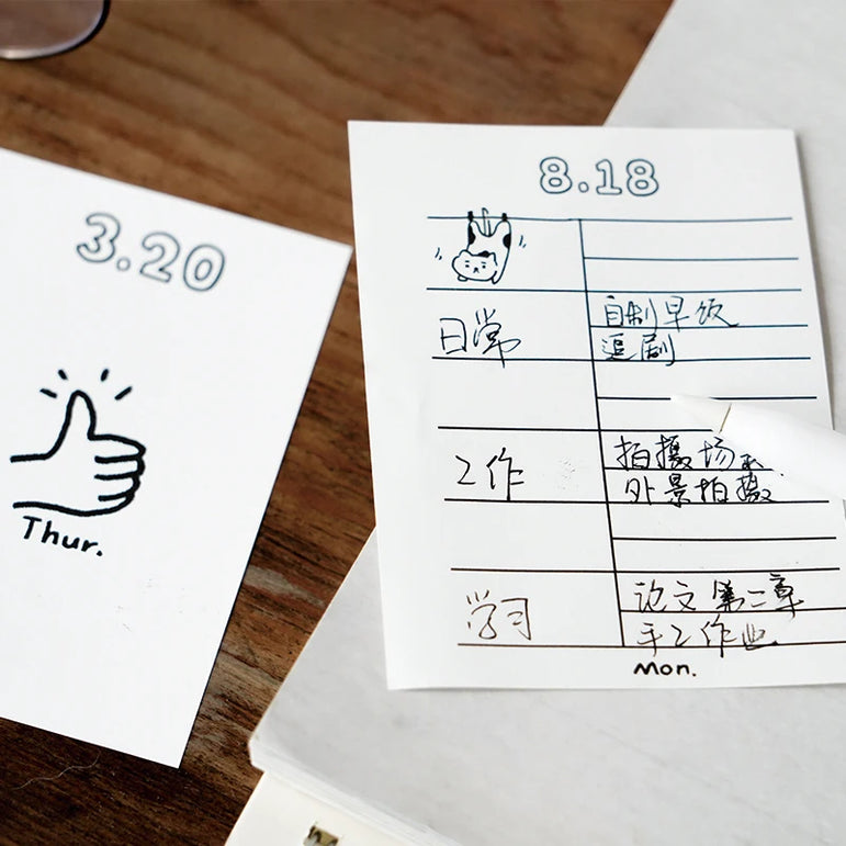 Journal GO 372 sheets 2025 Mini Calendar Note Portable Memo Calendar Student Stationery Delicate Calendar School Office Supplies