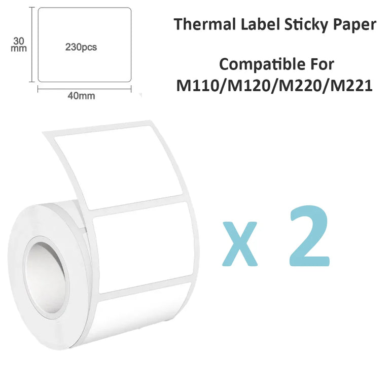 40x30mm High-Gloss Thermal Labels - Waterproof Self-Adhesive Stickers for Office/Retail/Packaging