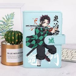 Demon Slayer Kawaii Notebook Kamado Nezuko Handbook Flipchart School Supplies Office Pu Material Children's Day Birthday Gift