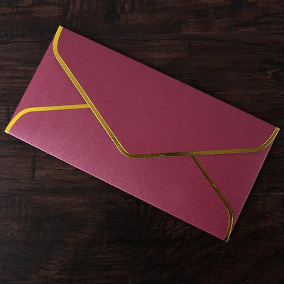10pcs/set Gold Stamping Envelopes Creative Retro European Business Envelope Letter Paper Envelope Wedding Invitation Gift