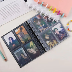 Kpop Photo Album New INS Multi-pockets Loose-leaf Binder 3 Inch Photocard Holder Idol Cards Collect Book Star Chaser
