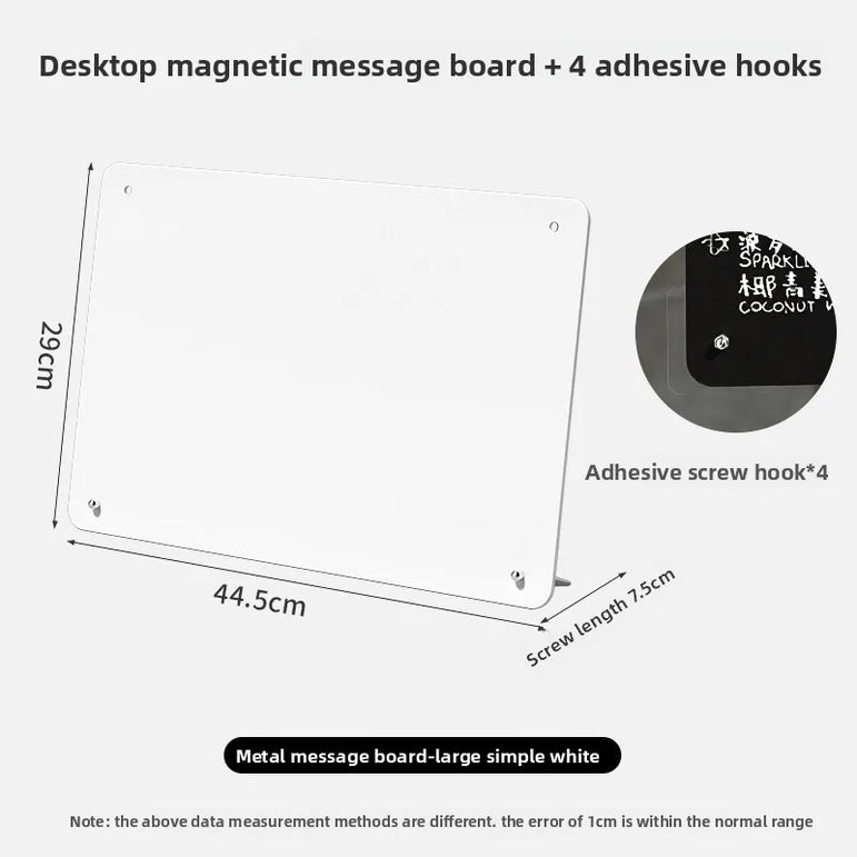 Desktop magnetic large-sized whiteboard, handwritten ironwork sign, coffee shop, standing blackboard billboard