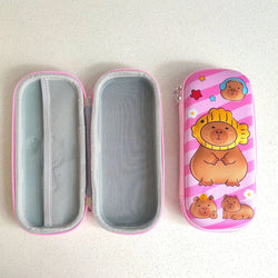 Kawaii 3D multiple anime EVA large-capacity waterproof lightweight student pencil cases, school supplies and stationery bags
