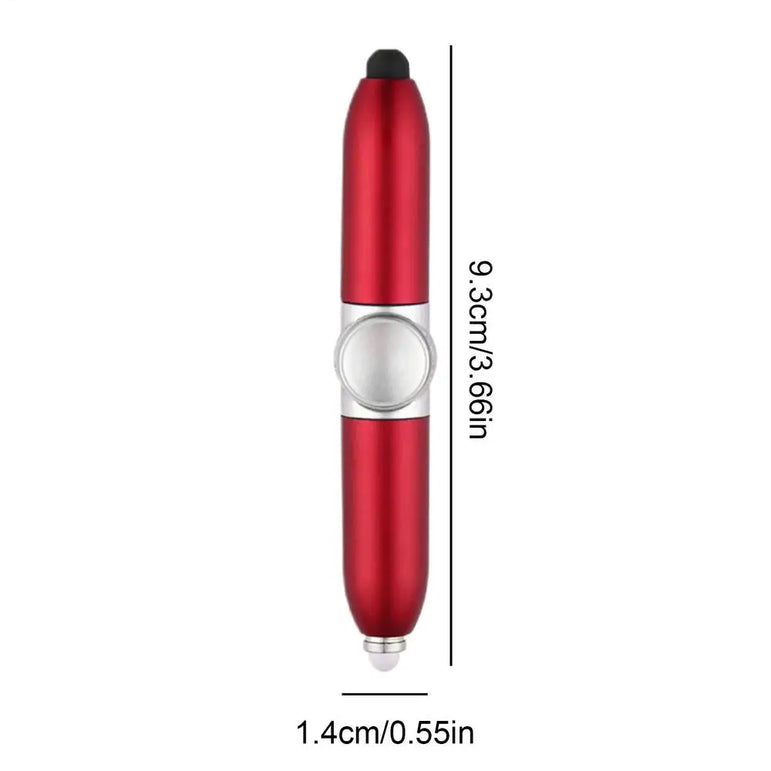 Creative Fingertip Gyroscope Pens Gyro Spinner Light Fidget Toy Pen With Led Relief Stress Finger Ballpoint Pen