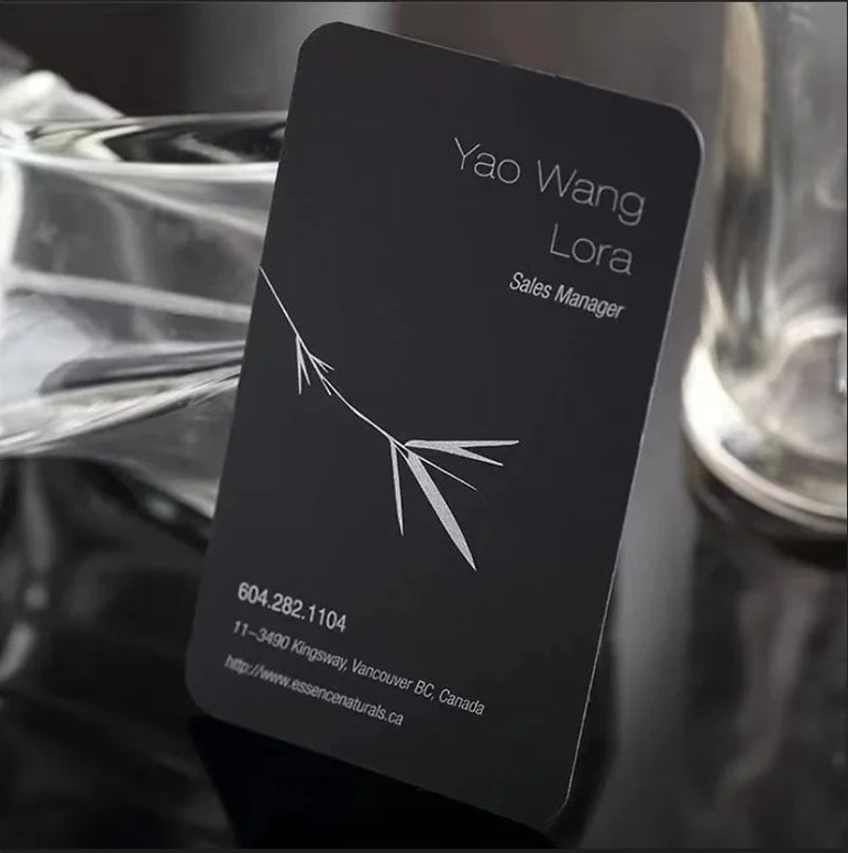 High-end Dusiness Card Customization 500g Dlack Card Paper Business Hot Stamping Free Design Business Card Custom Printing