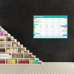 2025 Wall Calendar Yearly Planner with Marker and Adhesive Stickers for Home
