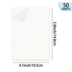 50 Sheets A6 Size Matte Finish Clear Cold Laminating Film Waterproof Self-Adhesive Document & Photo Protection Sheets
