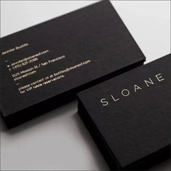 High-end Dusiness Card Customization 500g Dlack Card Paper Business Hot Stamping Free Design Business Card Custom Printing