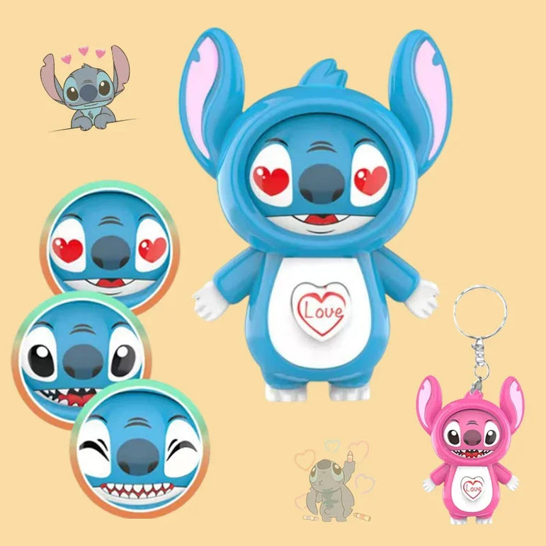 Press Face Changing Doll Toy Pendant Creative Cartoon Keychain Decompression Cute Face Changing Game Car Keychain Desktop Decor