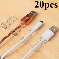 20pcs Cable Clips Self-Adhesive Cable Organizer for Desk Office Home