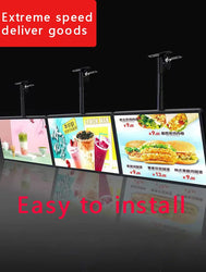 Ultra thin advertising board lightbox wall mounted milk tea shop ordering menu customization price list LED hanging