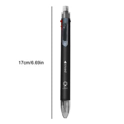 6 In 1 Multicolor Ballpoint Pen 5 Colors Ball Pen Creative Multicolor Ballpoint Pen 1 Automatic Pencil With Eraser for School