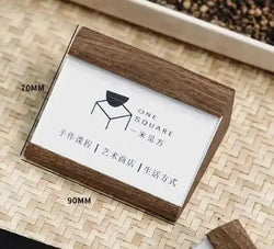 1pcs Solid wood products price tag, set up the exhibition introduction Decca card,  price tag, table stand