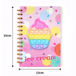 1pc Cartoon Unicorn Notebook Student Children's Silicone Decompression Bubble Coil Notebook Stationery Supplies Gifts 2025 New