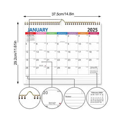 2025-2026 Calendar Wall Calendar Large Block 18 Month 2025 Calendar Annual Yearly Planner With Dates & Notes Jan 2025-Jun 2026