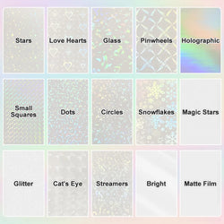 50 Sheets Glitter Cold Lminated Film Overlay Photo Paper Card DIY A4 Size Cold Laminating Sheet Waterproof Transparent Paper