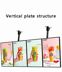 Ultra thin advertising board lightbox wall mounted milk tea shop ordering menu customization price list LED hanging