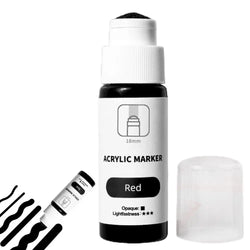 Mop Marker Quick Drying 18mm Tip Acrylic Marker Pen Permanent Fade-Resistant Ink For Murals Canvas Metal Glass Paper Wood 60ml