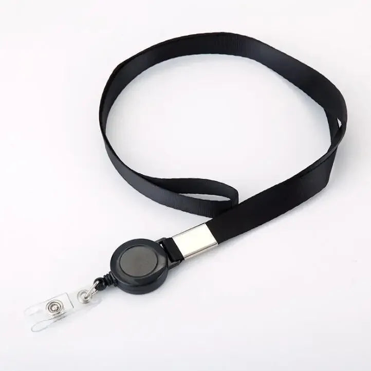 Aluminum Alloy Card Holder Retractable Badge Reel Employee Staff Name ID Work Card Holder Business Supplies
