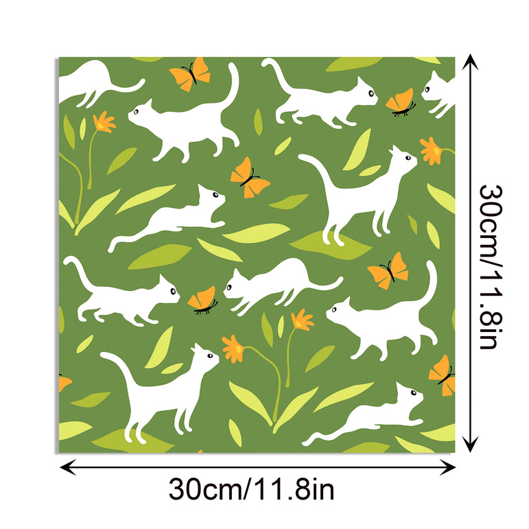 24pcs 30*30cm lovely Cat Scrapbook Craft Paper DIY Craft Paper Art Background Paper Origami Card Making Photo Album Decoration