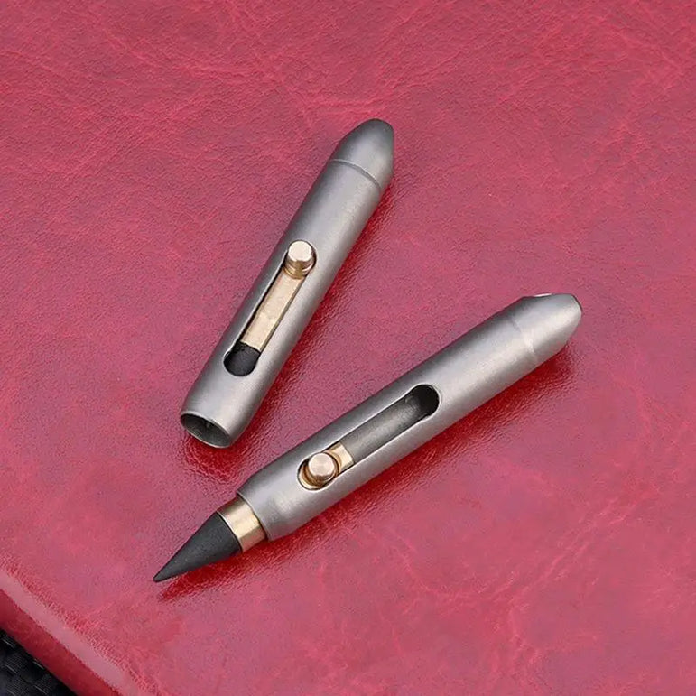Metal Inkless Pen Titanium Alloy Forever Everlasting Pencil Desk Decor Pocket Pen For Writing Unique Keychain Pendant School