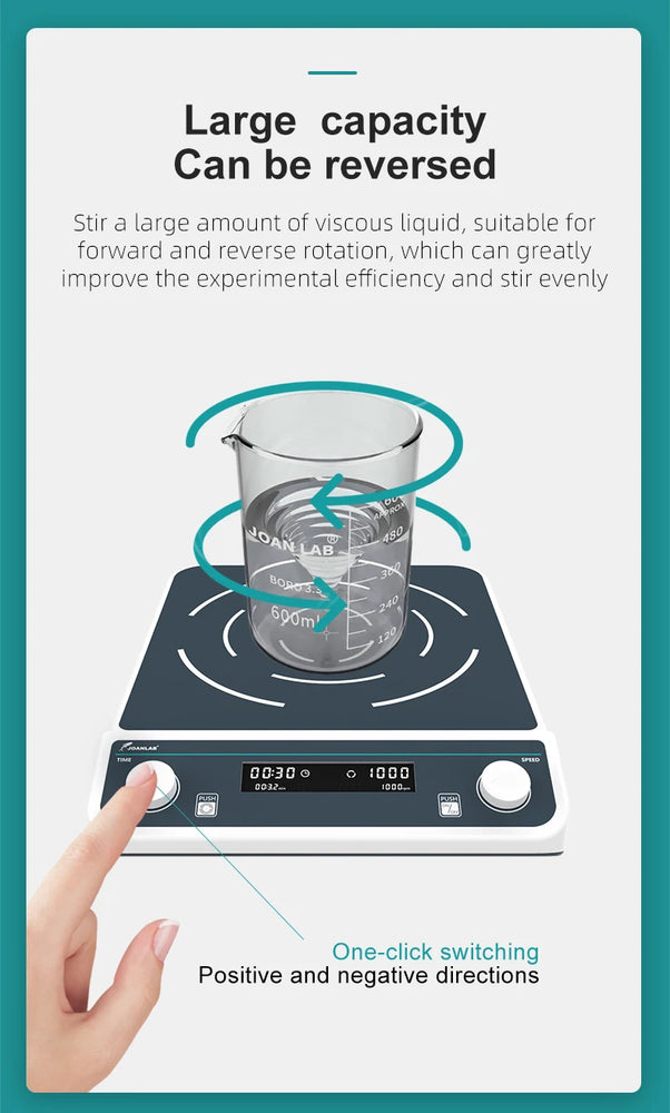JOANLAB Multiple Magnetic Stirrer Hot Plate Digital Display Laboratory Stirrer Magnetic Mixer Heating Four-station Six-Position