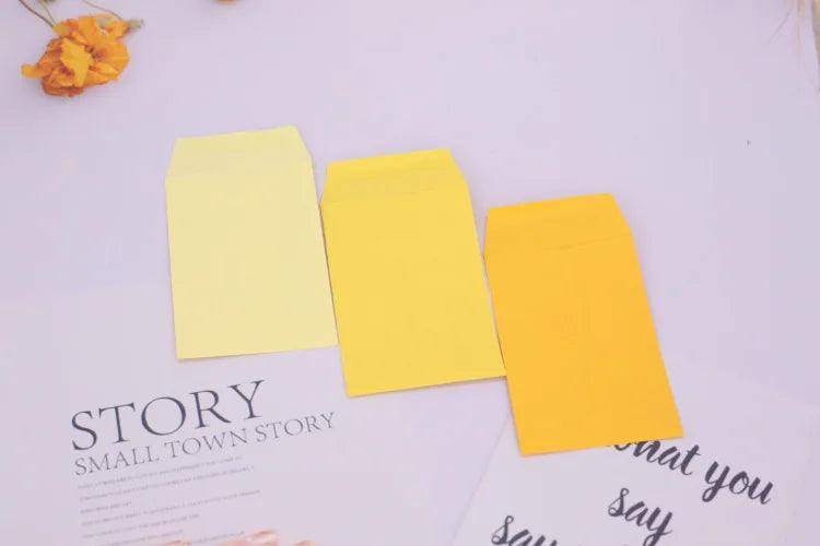 20pc Small 6x9cm Gule Stick Paper Letter Pocket Envelops for Cash Coin Mini Paper Envelopes Bag Small Business Supplies Red