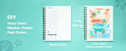 Ohuhu Double Sided Marker Pads Art Sketchbook Bleedproof Spiral Bound Sketching Book for Alcohol Markers Drawing Notebook School