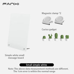 Magnetic Bulletin Board with Stand Magnetic Board for Tabletop with Magnetic Clamp Metal Board for Magnets Display