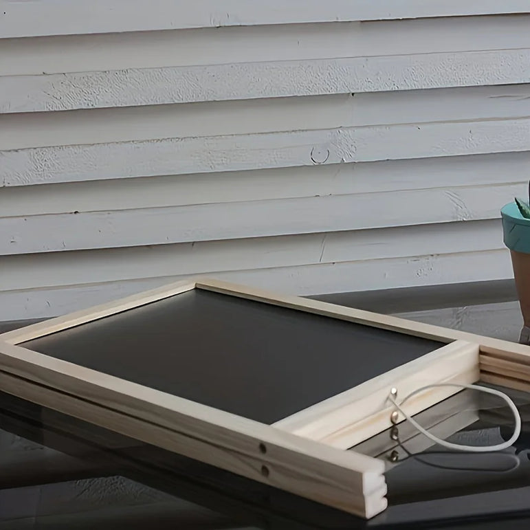 1pc, Freestanding Wooden A Frame Double Sided Chalkboard For Tabletop Menu Board, Wedding Message Sign, Party Supplies