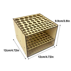 67 Holes Paintbrush Holder Stand Wooden Paint Brush Stand Desk Organizer Wall Mounted Makeup Brush Shelf For Painting Supplies