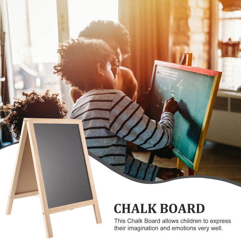 Set Double Sided Whiteboard Chalkboard Kids Sign Signs Easel Writing Stand Board Erasable Standing Wedding Table Message Student