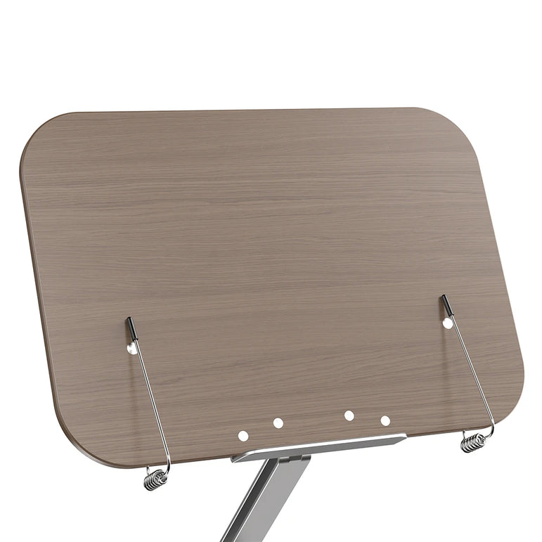 Book Stand for Reading Adjustable with 360° Rotating Base with Elastic Page Clip for Recipe Cookbooks Magazines Tablets Laptops