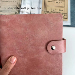Large Capacity 5inch 2rings Seed Organizer Binder Insertable PU Leather Album for Seed Storage,Gardening Journal,Plant Envelopes