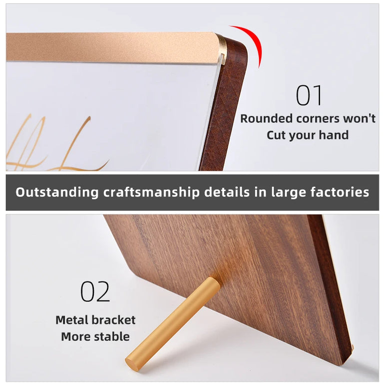 A4 21x29.7cm Honor Certificate Acrylic Sign Holder Display Stand Tabletop Menu Paper Holder Product Name Price Card Poster Frame